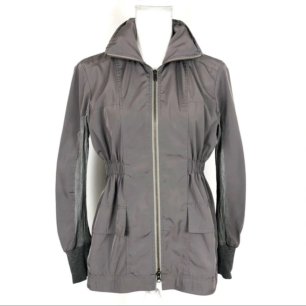 Ali Ro | Gray Anorak Hooded Lightweight Jacket